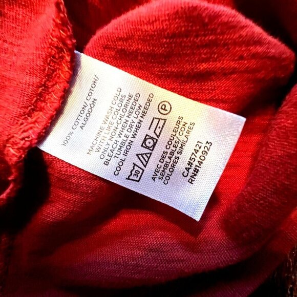 Loft Crochet Detailed Long Sleeve Red Cotton Peasant Blouse XS NWT - Picture 4 of 8